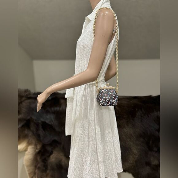 Handmade Oriental Style Genuine Leather Top Handle Kisslock Bag & Mini Purse Set - Picture 8 of 16